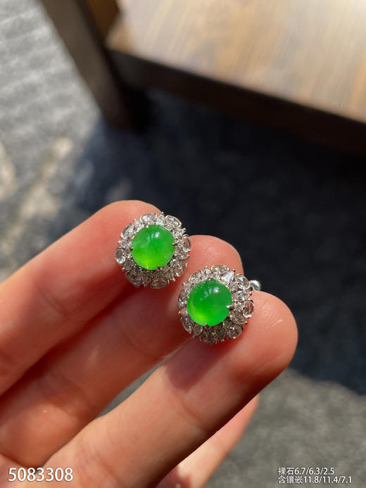 5083308，蛋面耳钉。具体价格微信咨询 商品图3