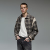 CHINISM赤尘 复古格纹小香风外套男春秋拼接肌理感男士翻领夹克 商品缩略图1