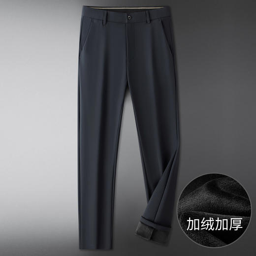 【DKP】【超大码】大依优型秋冬新款免烫休闲加绒裤男加大码宽松西裤肥佬商务弹力 商品图6