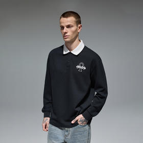 CHINISM赤尘 撞色双层领卫衣男秋季新款美式宽松休闲长袖POLO衫