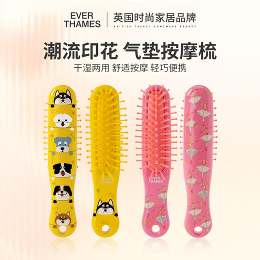 EVER THAMES  蓬松气垫防静电顺发便携手掌梳 商品图0