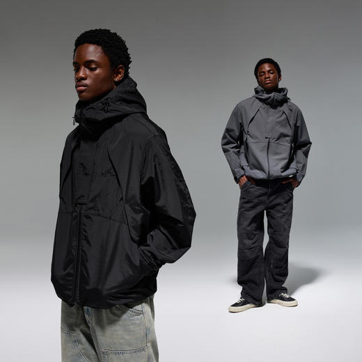 CHINISM折扣季 三防一体连帽外套男黑色户外运动男士黑色机能夹克 商品图3