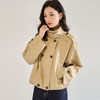 「高货sh」全新升级【铂金会员404/天猫539/差价135】(11202)洛诗琳新款气质双排扣外套2025秋季立领廓形短款风衣外套 商品缩略图4