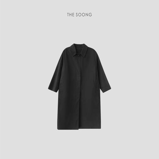 THESOONG"极简再塑"100%纯棉重酵洗双重加软线条感风衣外套HLFY6899 商品图4