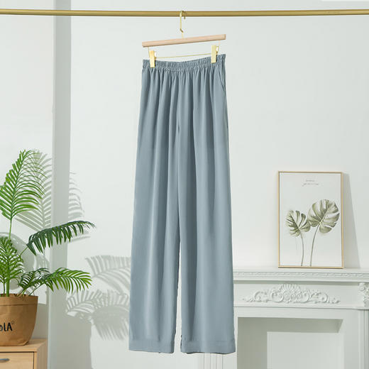 丁摩新款真丝裤休闲裤女长裤桑蚕丝直筒裤大码宽松垂感裤子AL1000401 商品图1