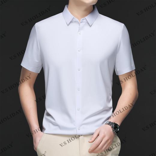 夏季简约男士商务休闲百搭免烫短袖衬衫/3001 商品图4