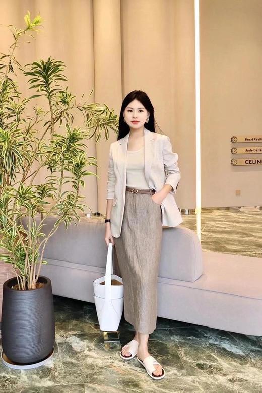 【高品质私服】【IC水洗亚麻平布半身长裙】自带阔度舒适感爆棚，上身舒适感绝佳G0913-CC【无标出货 介意慎拍】 商品图3