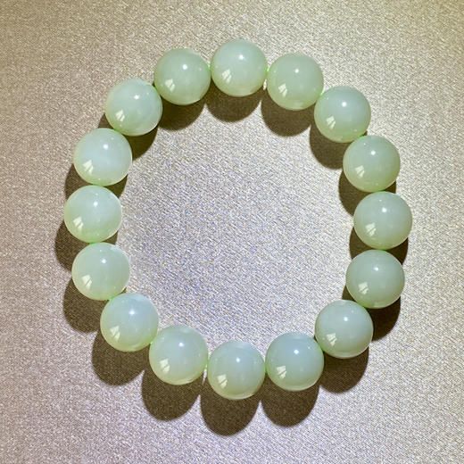 和田玉（青白玉）12mm圆珠手串/15# 商品图3