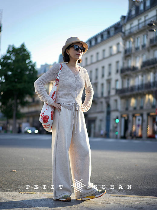 PETIT SCHAN小闪 CLO#885 Drift through 浮游 棉麻松紧腰直筒卫裤 商品图3