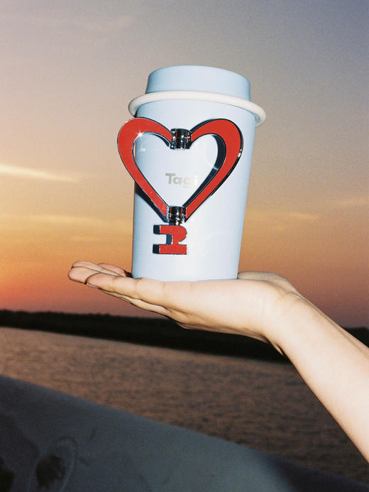 Tagi 金属可调节爱心保温杯 海盐樱桃 不锈钢无缝保温水杯咖啡随行杯保温杯 商品图1