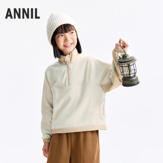 女童半开领长袖上衣秋季新款安奈儿童装EG531560 商品图2