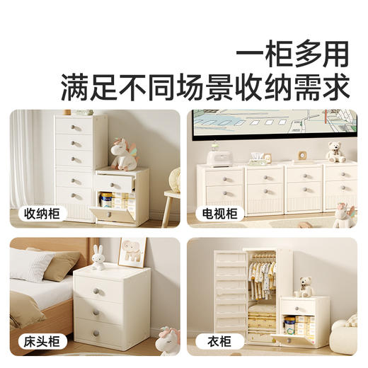 【冬日暖拥】曼龙mloong缤智儿童玩具收纳柜家用儿童宝宝衣柜喂养台置物架衣服储物柜 商品图3