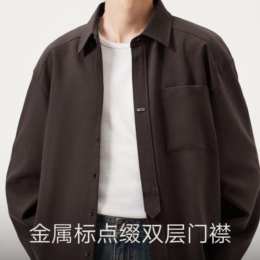 gxg.jeans男装  不规则门襟设计简约休闲衬衫外套男 25年秋热卖 商品图4