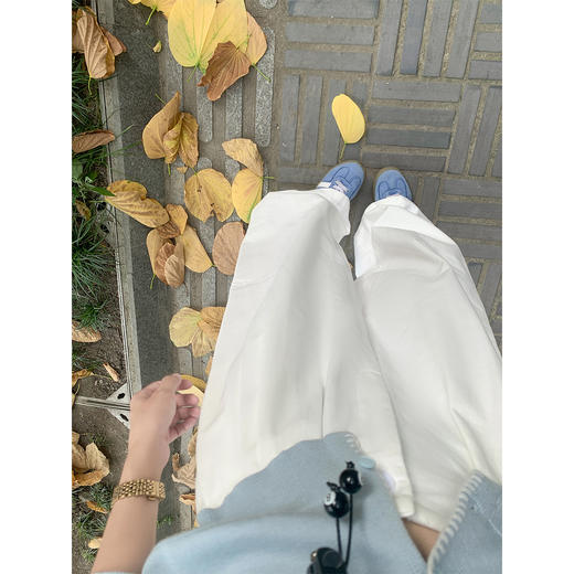 <曾小咸推荐>韩系垂感慵懒风宽松阔腿休闲裤 商品图2