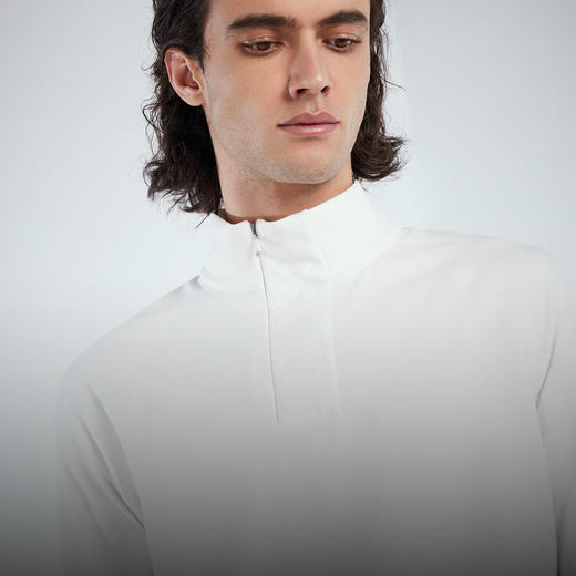 TAGX探观男士海豚绒半拉链功能长袖T恤休闲高弹新款运动立领卫衣 商品图1