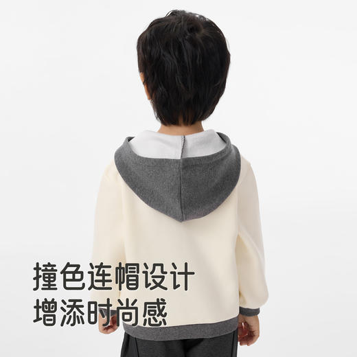 英氏男童连帽宽松上衣2025秋冬新款儿童长袖卡通熊猫休闲洋气卫衣 商品图3