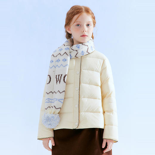 笛莎Deesha 童装女童羽绒服2025冬新款女童时尚经典撞色轻薄羽绒服 商品图4
