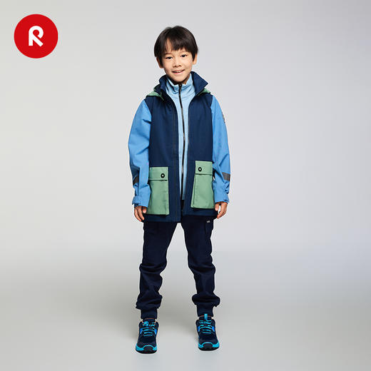 芬兰reima2025男女儿童中童拒水拒风舒适运动耐磨夹克 商品图4