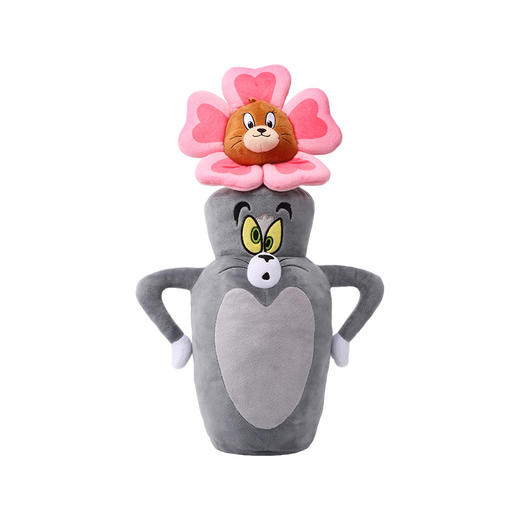 【正版授权】猫和老鼠花瓶CP毛绒玩具卡通汤姆猫变身花瓶玩偶杰利鼠花朵礼物公仔 商品图4