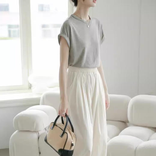 裁缝学苑AH47短袖T恤纸样女装夏季新款宽松圆领上衣t恤样板 商品图1