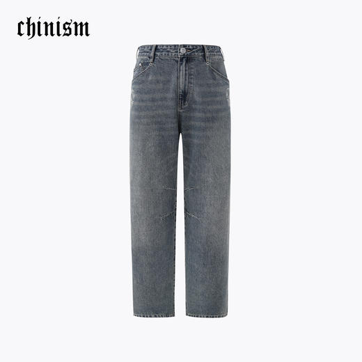 CHINISM赤尘 弯刀牛仔裤男夏季新款水洗宽松直筒男士工装休闲裤子 商品图0