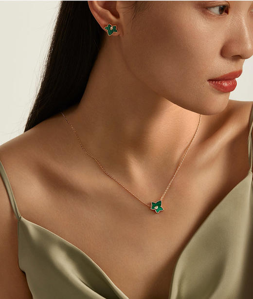 【LA罗拉玫瑰常青藤孔雀石项链】活出自然、舒展、优雅的姿态，以优雅姿态焕发明媚生命力G1483-CC【无标出货 介意慎拍】 商品图4