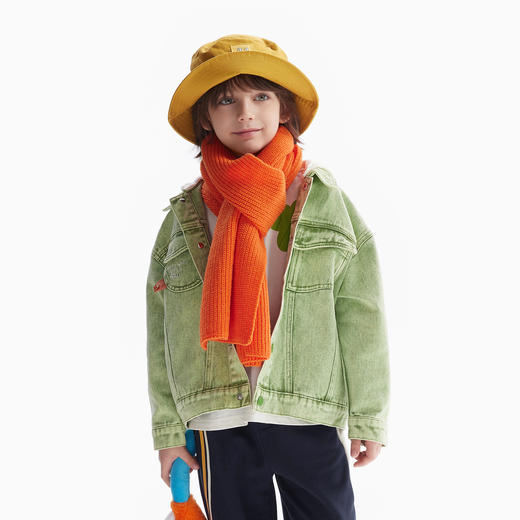 【秒】【MQD】童装儿童彩牛外套春秋装款男童连帽牛仔印花中大童外套 商品图2