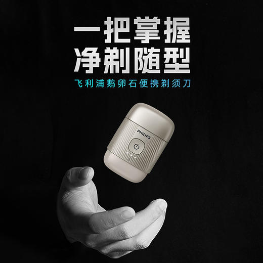 飞利浦PHILIPS剃须刀电动全身水洗干湿双剃闪充  便携刮胡刀七夕情人节礼物送男友鹅卵石PRO S893【冰川银】 商品图0
