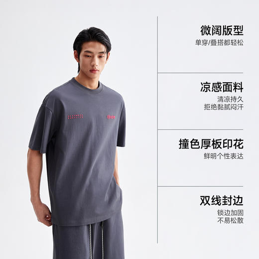 CHINISM赤尘 印花凉感t恤男夏季新款美式休闲半袖男士速干短袖 商品图1