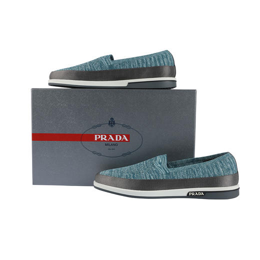 【超惠秒】Prada 普拉达 男士织面平底舒适百搭休闲鞋 12273 商品图1