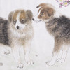 方楚雄《海棠花与小狗》国画原作69CM*69CM斗方宣纸收藏级艺术臻品 商品缩略图4