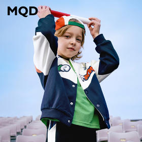 【MQD】童装儿童棒球服外套春秋款毛巾绣经典学院风棒球领外套