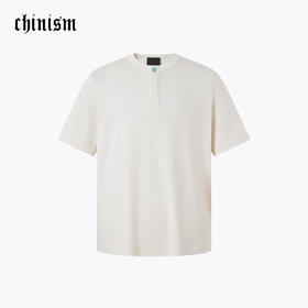 CHINISM赤尘 40S液氨亨利领合体短袖T恤男夏季抗皱透气通勤半袖