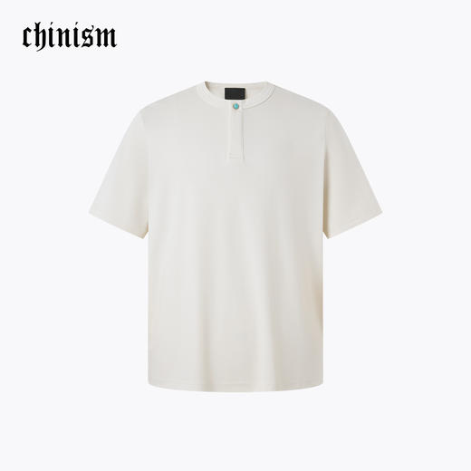 CHINISM赤尘 40S液氨亨利领合体短袖T恤男夏季抗皱透气通勤半袖 商品图0