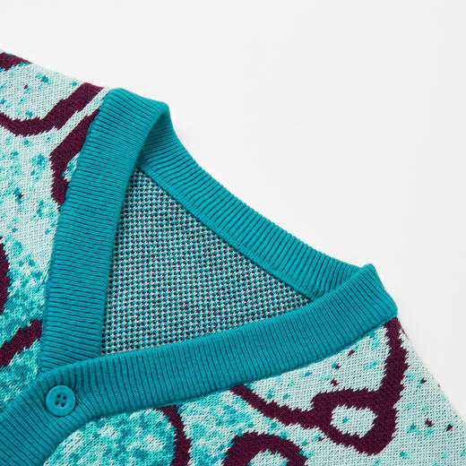 【MQD】儿童毛衣25春新款男童毛衣涂鸦V领开衫街潮百搭外套 商品图3