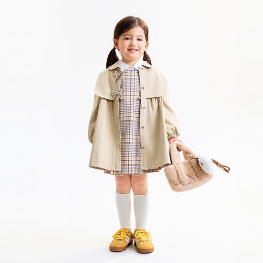 【实体店同款】女童梭织外套秋季新款安奈儿童装XG535209 商品图3