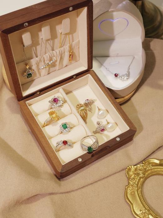 米妮自留款·原胡桃实木随身携带精品收纳首饰盒（现货） 商品图8