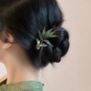 雀说国风仿真水滴竹叶发夹侧边夹女新款后脑勺盘发鸭嘴夹古风汉服头饰ALD115 商品缩略图0