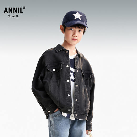 男女童牛仔外套秋季新款安奈儿童装EM535525 商品图1