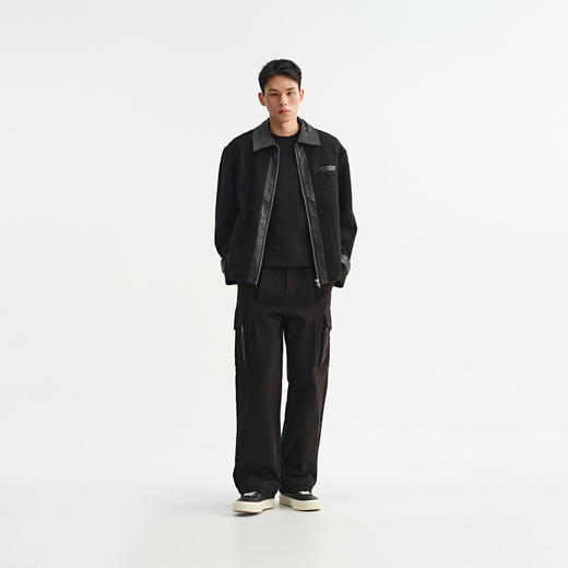 CHINISM赤尘 重磅750G毛呢外套男冬季新款美式复古男士休闲夹克 商品图3