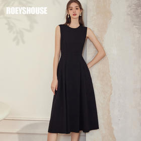 *【罗衣】优雅大摆赫本风连衣裙2025春装新款高级黑色年会礼服裙09928