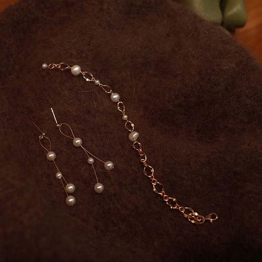 雀说长款珍珠耳环女耳饰S925银针耳钉简约女设计感新款AL13437 商品图2