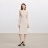 IWY/米杏色连衣裙女气质内搭西装裙秋季职业装通勤无袖长裙Q1439 商品缩略图3