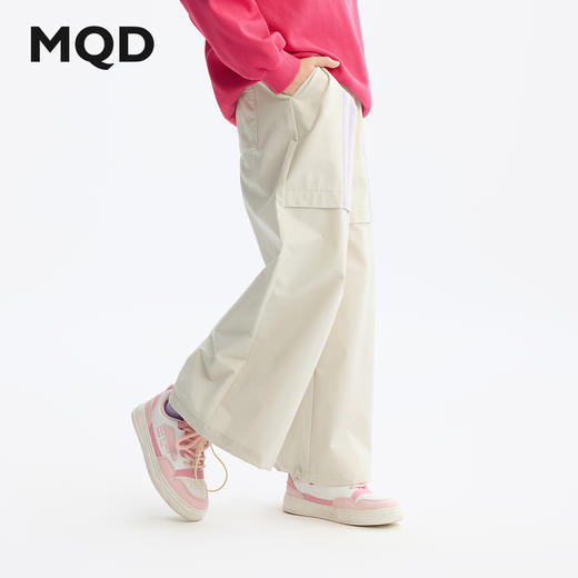 【MQD】女童裤子2025春季新款儿童阔腿裤假两件工装裤宝宝休闲裤 商品图0