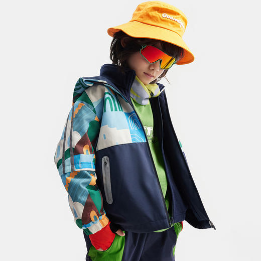 【MQD】童装男童迷彩防水风衣秋冬款儿童三合一儿童外套 商品图0