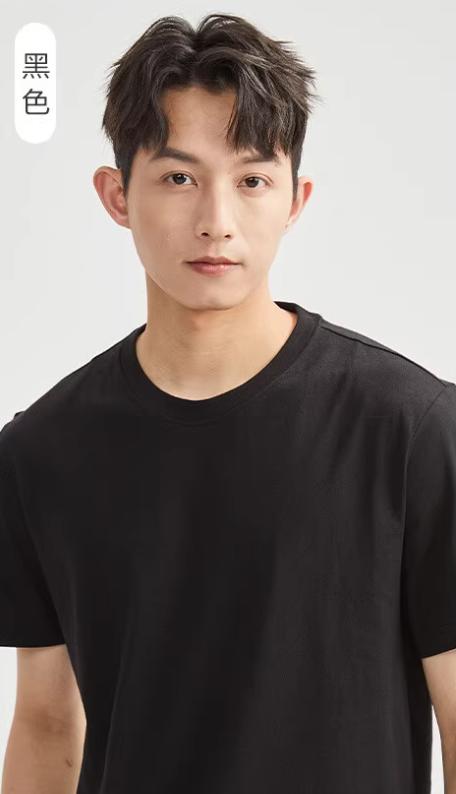 佐丹奴男装针织纯棉纯色简约基础款舒适圆领T恤衫01025250 商品图2