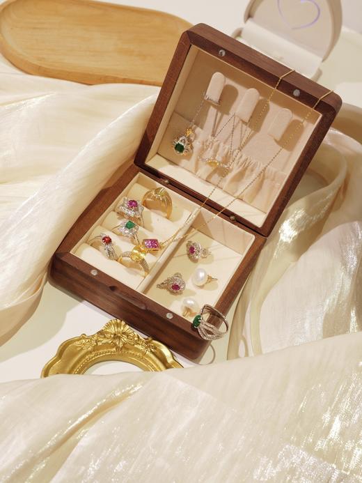 米妮自留款·原胡桃实木随身携带精品收纳首饰盒（现货） 商品图7