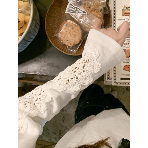 <曾小咸推荐>拼接镂空袖子蕾丝长袖 商品图2