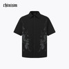 【商场同款】CHINISM赤尘 花卉印花短袖衬衫男夏季黑色纯棉衬衣 商品缩略图0