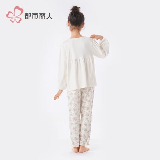 都市丽人女童RC双面磨毛睡衣儿童家居服长袖长裤棉质套装JHH2F5 商品图3